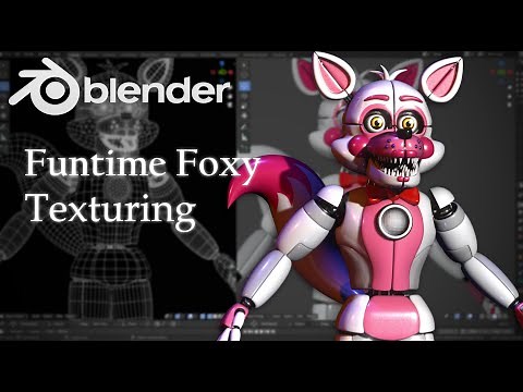 Modeling FnaF(Funtime Foxy/Texturing/Finished) in Blender 3D. Part 3.