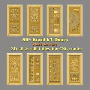 CNC Wood Carving Door Designs: 3D STL & RLF File (digital Download) - Etsy
