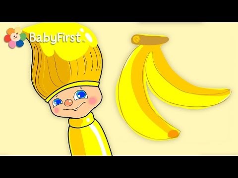 Yellow Ducks, Flowers and BANANAS | Color for Kids | Petey Paintbrush | BabyFirstTV