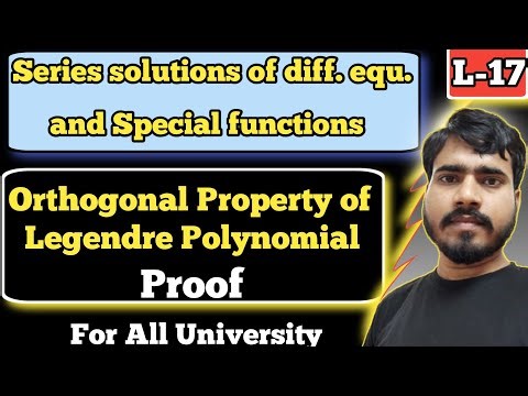 Orthogonality of Legendre's Polynomial Pn(x) | Proof