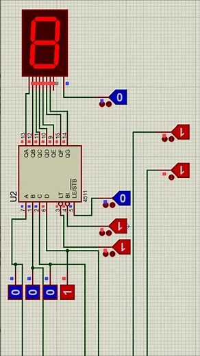 BCD To 7 Segment Decoder Simulation