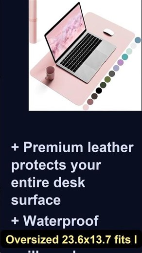Desk Pad with Storage | Premium Leather Waterproof Desk Mat