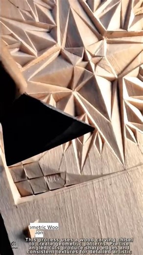 Geometric Wood Carving Work Tool Using Precision Chisel #worktool