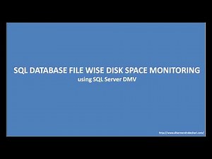 SQL Database File Wise Disk Space Monitoring