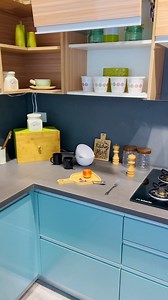 686K views · 1.6K reactions | Snap into the world of organised bliss with our Modular Kitchen! The chic colour palette gives a modern touch to your kitchen while providing smart storage solutions, right from in-built appliances to overhead cabinets. To shop, visit www.godrejinterio.com/kitchens #GodrejInterio #ModularKitchen #KitchenGoals #KitchenInspo #KitchenInterior #KitchenStorage #Storage | Interio by Godrej | Facebook