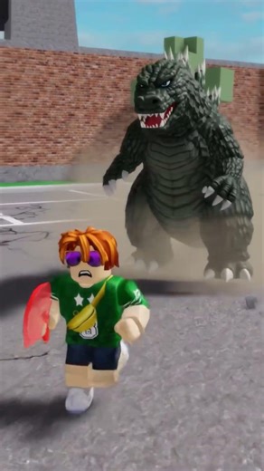 a stupid noob being chased by Godzilla #roblox #Godzilla