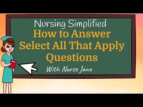 How to Answer Select All That Apply Questions or Multiple Response Items Correctly the BEST WAY!!