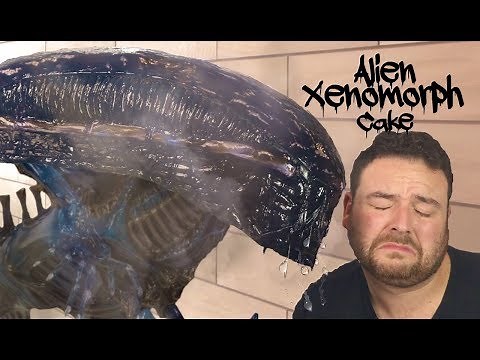 How To Make An Alien Cake/ Xenomorph Cake/ DIY Halloween Cakes