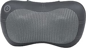 Shiatsu Back and Neck Massager Pillow with Heat – Gray, Back Massager, Neck Pillow Massager, Massagers for Neck and Back, Gifts for Men and Women, Massaging Body Pillow, Gifts for Him and Her