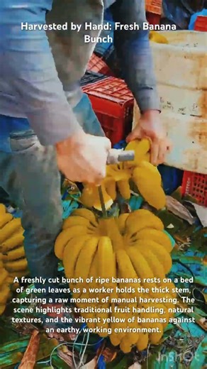 Harvesting Ripe Yellow Bananas#harvesting#agriculture