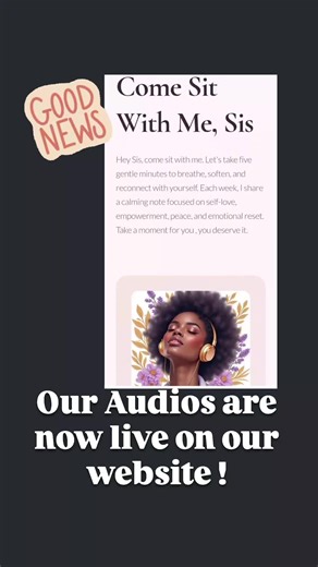 Hey sis, our come sit with me audios have landed. they are now available on our website. These four new audios were created for the moments when life feels heavy, loud, confusing, or unfair and you just need somewhere safe to land. Whether you are navigating the unseen weight of SEN parenting, carrying grief that never truly leaves, healing from gaslighting that made you doubt your own reality, or simply feeling exhausted from holding it all together, these audios are for you. This is not toxic 