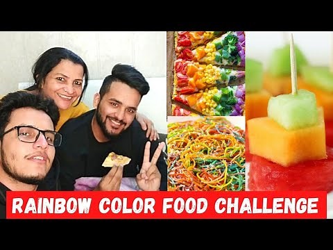 Rainbow Colour Food Challenge for 24 hours‪@triggeredinsaan‬ @wanderers hub @fukra insaan!!