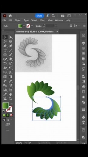abstract shape in adobe illustrator #abstractshapes #illustratortips