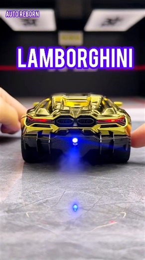 Lamborghini Blue Smoke from Exhaust 😱💨 Gold Lamborghini #shorts