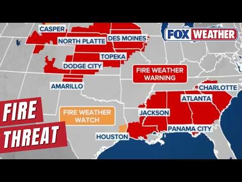 Cold, Dry Air And Gusty Winds Force Millions Under Fire Weather Warnings In Plains, Southeast