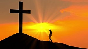 Silhouette Man Kneeling Cross On Hill Stock Footage Video (100% Royalty-free) 1024649219 | Shutterstock