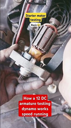 How a 12 DC armature testing dynamo works speed running
