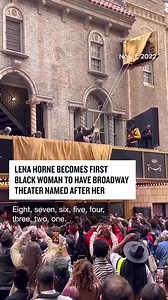 Black history and present continue to grace The Great White Way. #LenaHorne via @npr・The former Brooks Atkinson Theatre was renamed after Lena Horne, the iconic Brooklyn actress, singer and civil rights activist who died in 2010, according to the city of New York. The new marquee was unveiled in front of a crowd on Nov. 1. Horne is the first Black woman to have a Broadway theater named for her. A report by the Nederlander Organization states that the owner and operator of the theater embarked on
