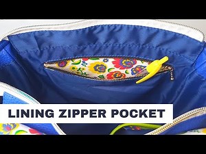How To Add A Lining Zipper Pocket To Any Project - Sewing Tutorial