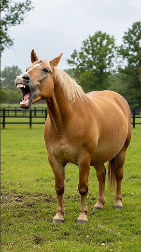 Horse sound 🐴 Big Horse Neighs So Loud the Camera Shakes! 😱