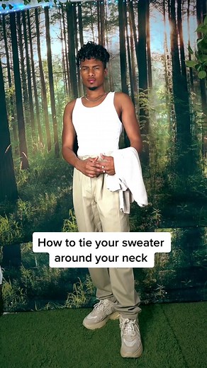 Tie Your Sweater Around Your Neck: Easy Style Hack