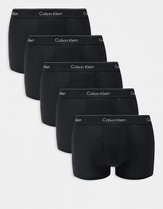 Calvin Klein Icon Cotton Stretch 5 pack boxer briefs in black | ASOS