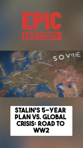 Stalin's First Five-Year Plan (1928-1932) forced rapid Soviet industrialization through collectivization and state control, boosting heavy industry amid famine and purges. Vs. Global Crisis: The Great Depression (1929) devastated capitalist economies, fueling unemployment and extremism. Road to WW2: Economic chaos enabled Hitler's rise in Germany; Stalin's fortified USSR clashed with Axis powers, escalating into global war. #ussr #Stalin #ww2 #EpicHistory | Epic History TV
