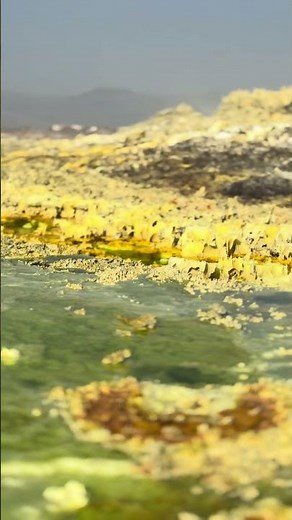 Bubbling Dallol — Ethiopia’s Otherworldly Sulfur Wonderland 🌋✨#Dallol #Ethiopia #VolcanicWonder