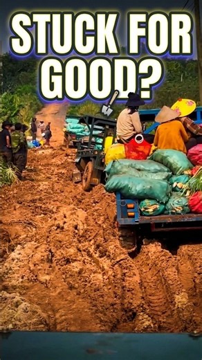 Insane Mud Road Challenge: Heavy Trucks Struggle Through Extreme Rural Deep Mud Ruts