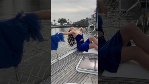 Model invites fans to swim in pool for fun