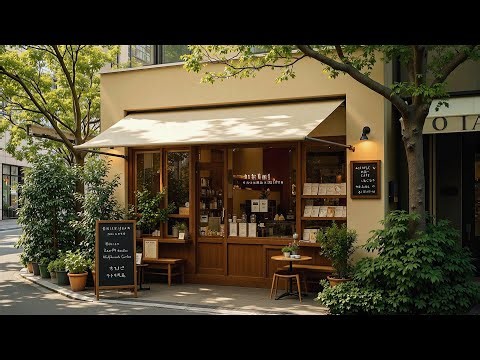 Japan Coffee Shop Jazz ☕ Cozy Morning Café Ambience, Soft Piano & Smooth Jazz for Work & Study
