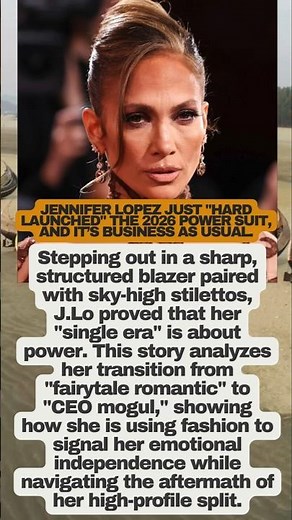 J.Lo’s Ultimate "Power Suit" & The Return of Business Glam ✨ #JLo #fashion