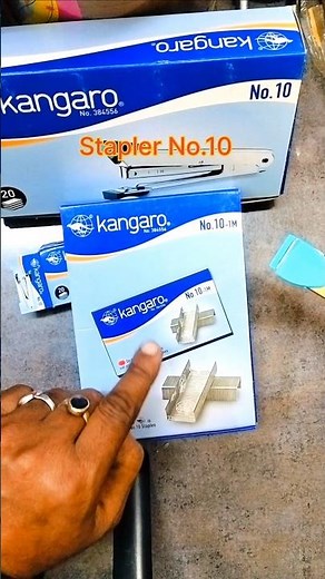 Kangaro small stapler l stapler No.10 l fully loaded l #technical#stapler#kangaroo #unboxing#pin