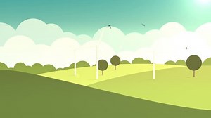 Animation Moving Landscape Cartoon Style Windmills Stock Footage Video (100% Royalty-free) 17229823 | Shutterstock