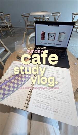 Sunday Cafe Study Vlog: Join My Productive Day!