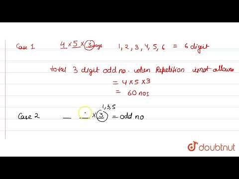 How many 3-digit odd numbers can be formed by using the digits 1, 2, 3, 4, 5, 6 when (i) the