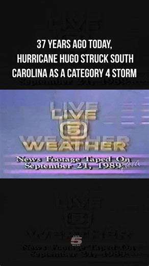37 years ago today, Hurricane Hugo smashed into the South Carolina coast as a Category 4 storm. At the time, Hugo was the strongest storm to hit the United States in 20 years. Around 200,000 people were evacuated in the state. #fyp #weather #abc #southcarolina #hurricane #news #flashback