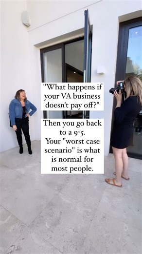 Comment BBO for my complete training on how to make your VA business actually WORK. 👇 When starting a business, people tend to have a lot of fear. What if it doesn’t work? What if I can’t get clients? Sometimes I ask people to FOLLOW that fear. Literally, answer the question. 💭 Even IF my business didn’t work… I guess I could… work a 9-5? For many of us, we’re actually LIVING in the “worst case scenario” of what would happen if your business didn’t work. So what do you REALLY have to lose? Tak