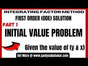 Initial Value Problems in Calculus & Differential Equations (Part 1) | Complete Beginner Guide