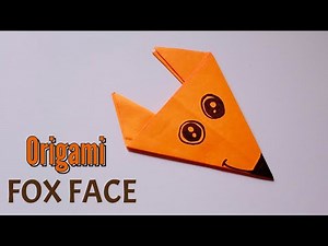 Origami fox face । How to make a paper fox face । Paper folding craft । DIY