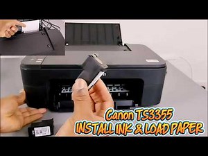 Canon Pixma TS3355: How to Install Ink & Load Paper (First Time Setup)