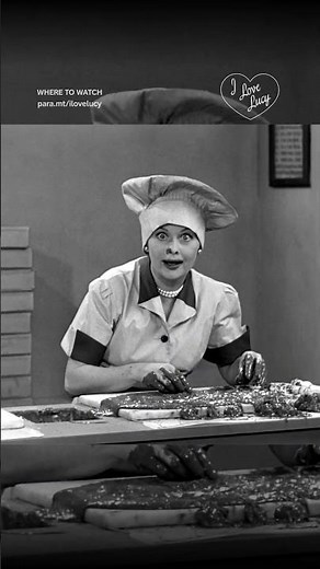 Lucy gets a face full of chocolate! 🍫 #ilovelucy Now Streaming on Paramount+ #shorts