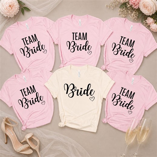 Bride Shirts, Bride Team Shirt, Bachelorette Tshirts, Wedding Party Tshirt, Bride Tribe Gift, Team Bride Tees, Hen Party Tee, Team Bride Top - Etsy