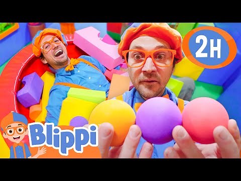Indoor Playground Fun! Learn Shapes & Colors | BEST OF BLIPPI TOYS | Educational Videos for Kids