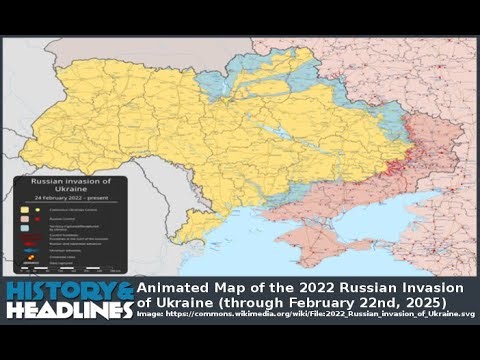 Animated Map of the 2022 Russian Invasion of Ukraine (through February 22nd, 2025)