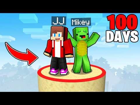 JJ And Mikey Survive 100 DAYS on a ROUND ONE CHUNK in Minecraft Maizen