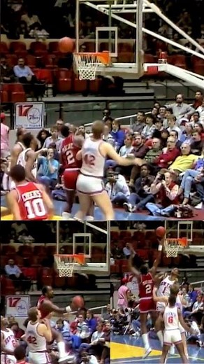 NBA Classic 316 | Moses Malone Offensive Rebound Putbacks His Own Reverse Layup | PHI @ NY - 4/9/85