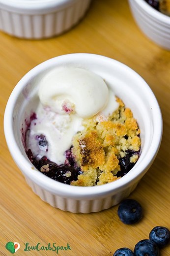 The Best Buttery Keto Blueberry Cobbler - LowCarbSpark.com