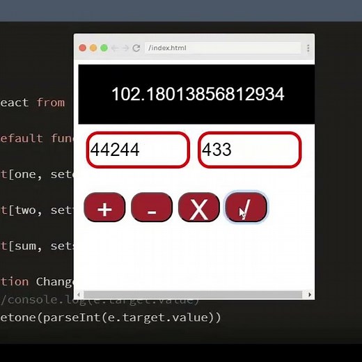 Reactjs Input calculator #coding #reactjs #code #100daysofcode