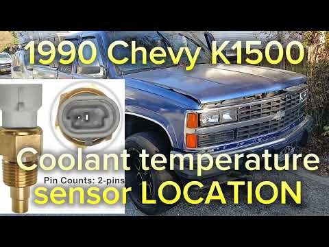 1990 Chevy K1500 5.7L coolant temperature sensor LOCATION